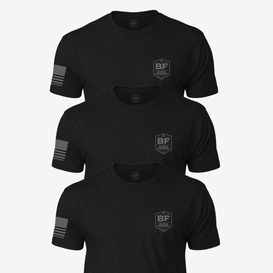 Patriot Pack T Shirt 3 Pack Black