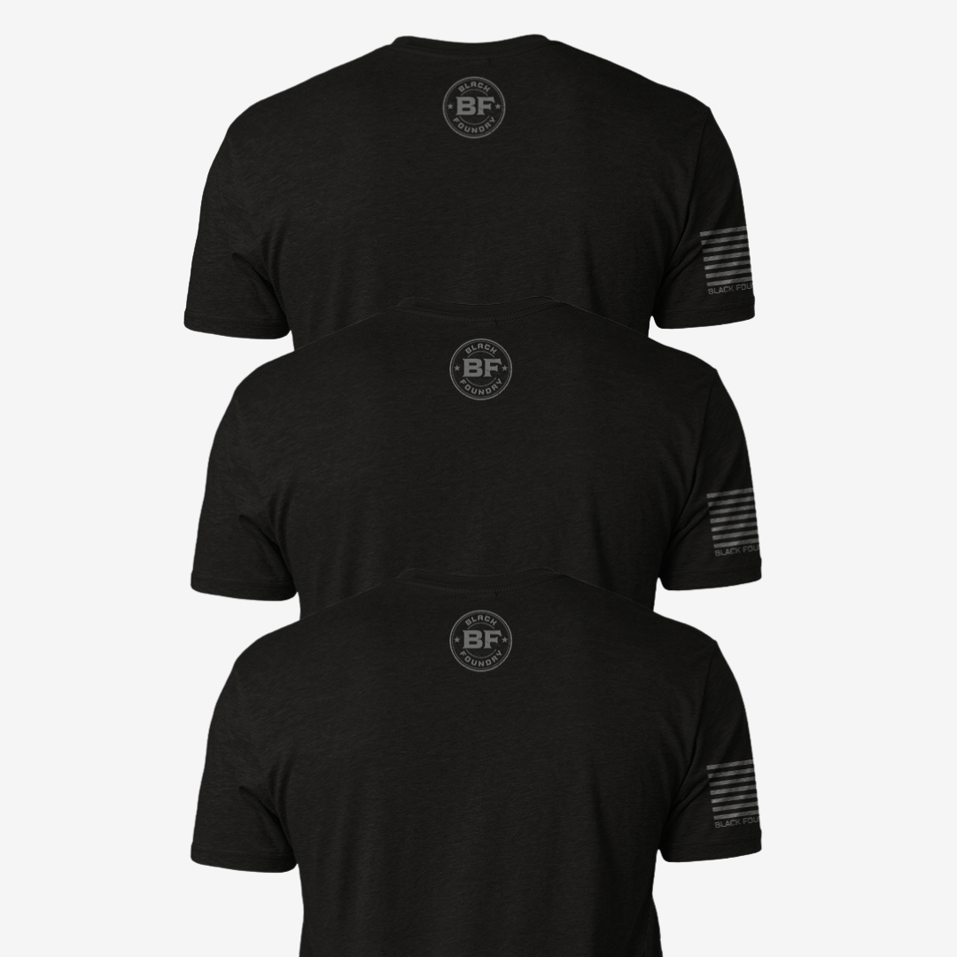 Patriot Pack T Shirt 3 Pack Black
