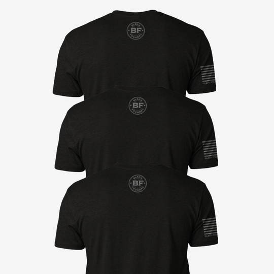 Patriot Pack T Shirt 3 Pack Black