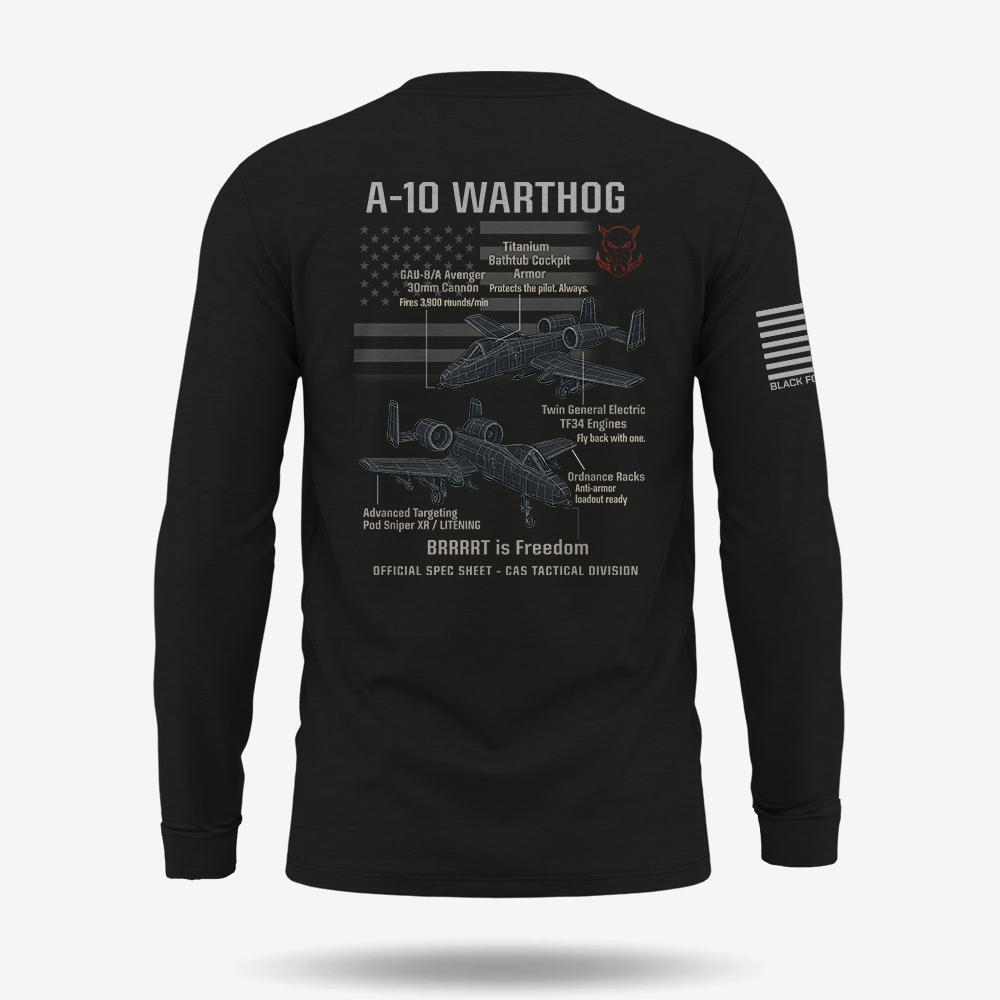 A-10 Thunderbolt II Schematic Long Sleeve