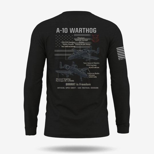 A-10 Thunderbolt II Schematic Long Sleeve