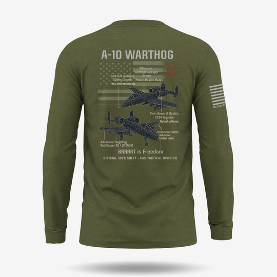 A-10 Thunderbolt II Schematic Long Sleeve