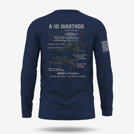 A-10 Thunderbolt II Schematic Long Sleeve