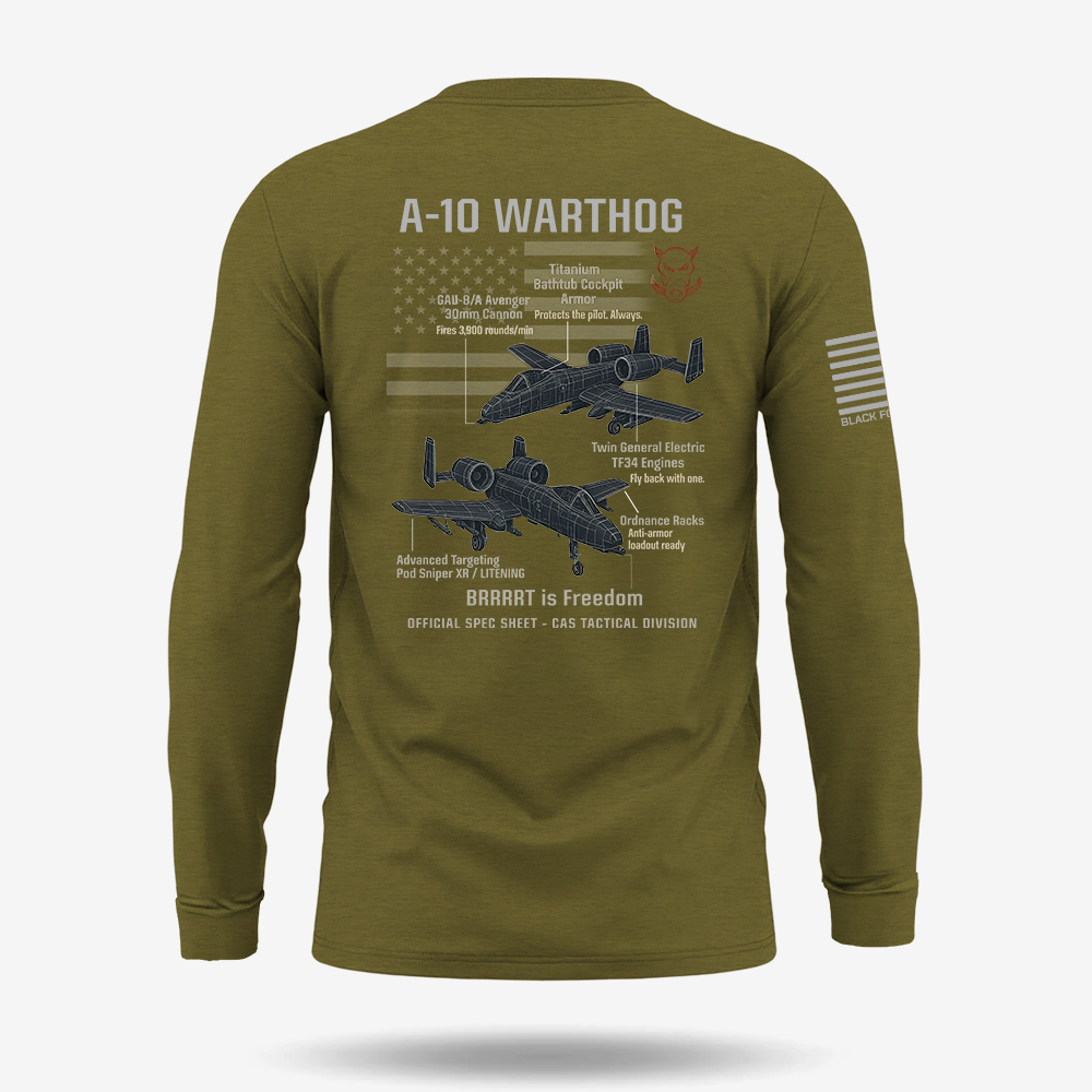 A-10 Thunderbolt II Schematic Long Sleeve