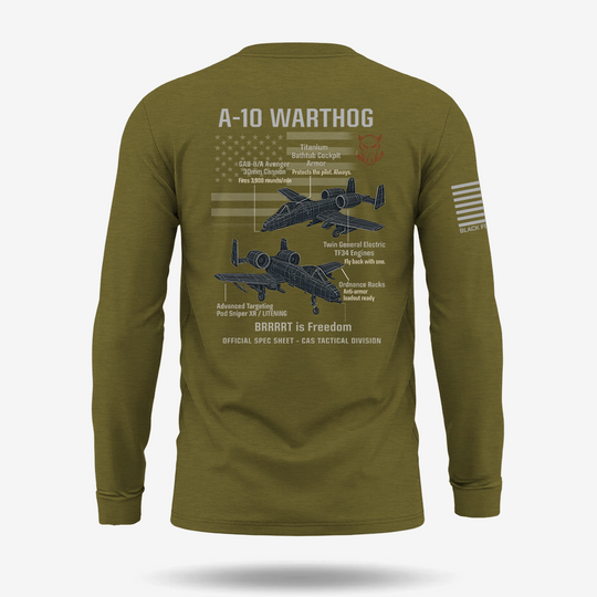 A-10 Thunderbolt II Schematic Long Sleeve
