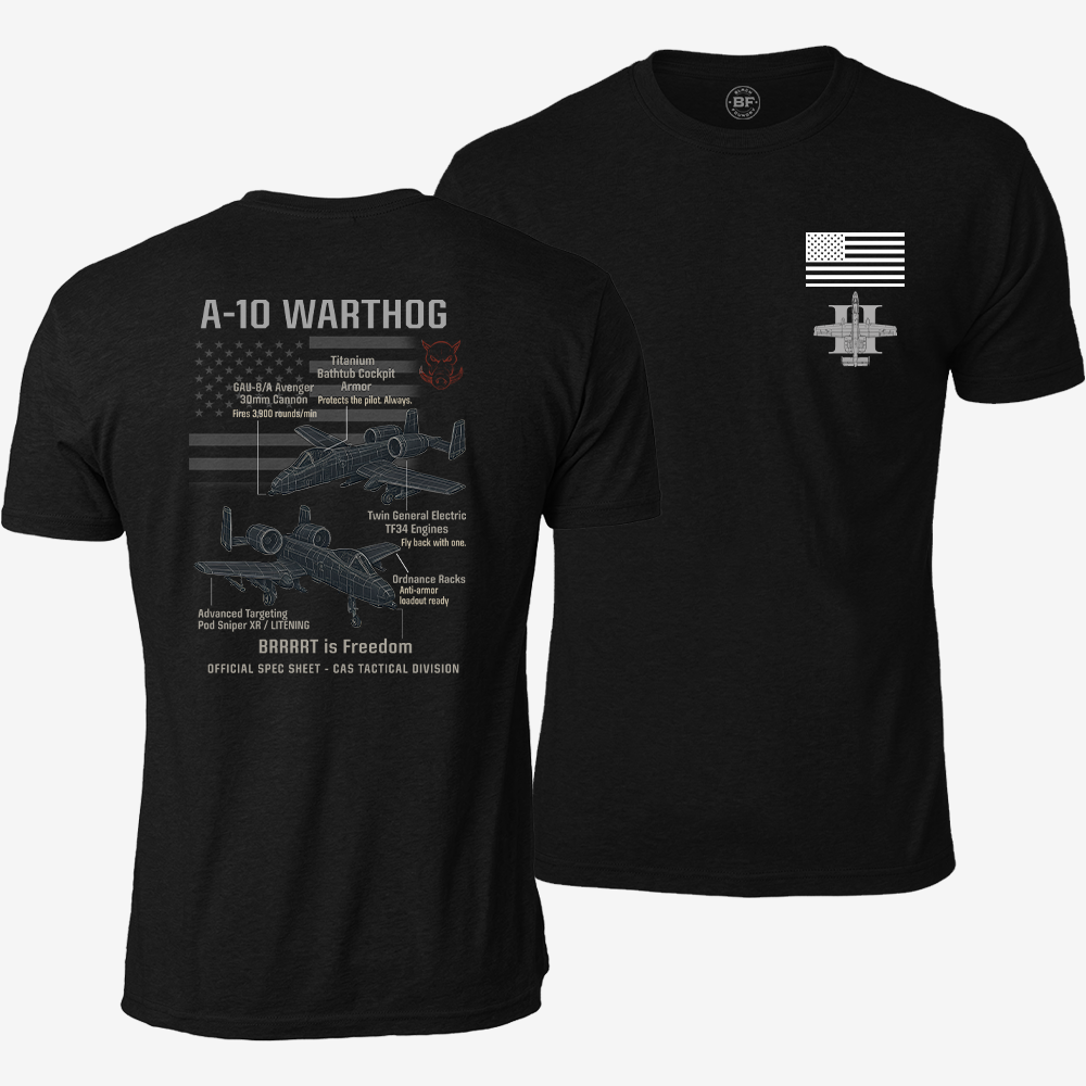 A-10 Thunderbolt II Schematic T Shirt
