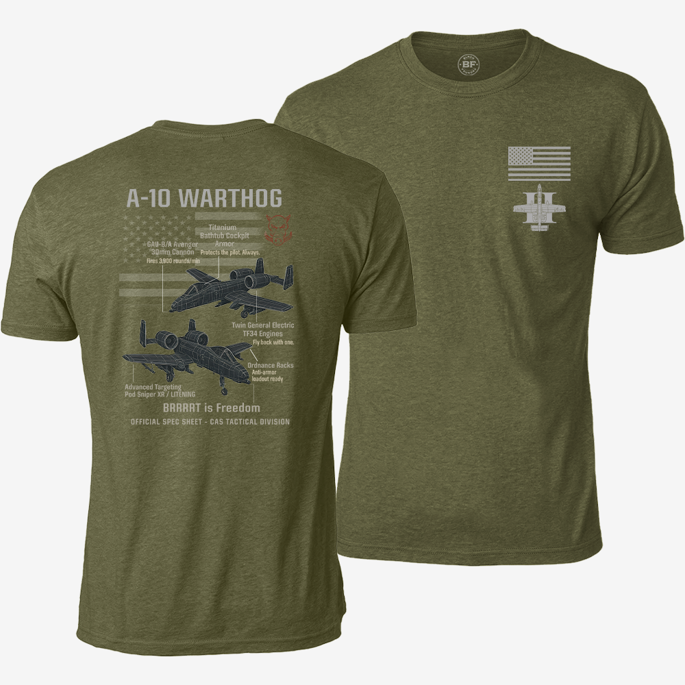A-10 Thunderbolt II Schematic T Shirt