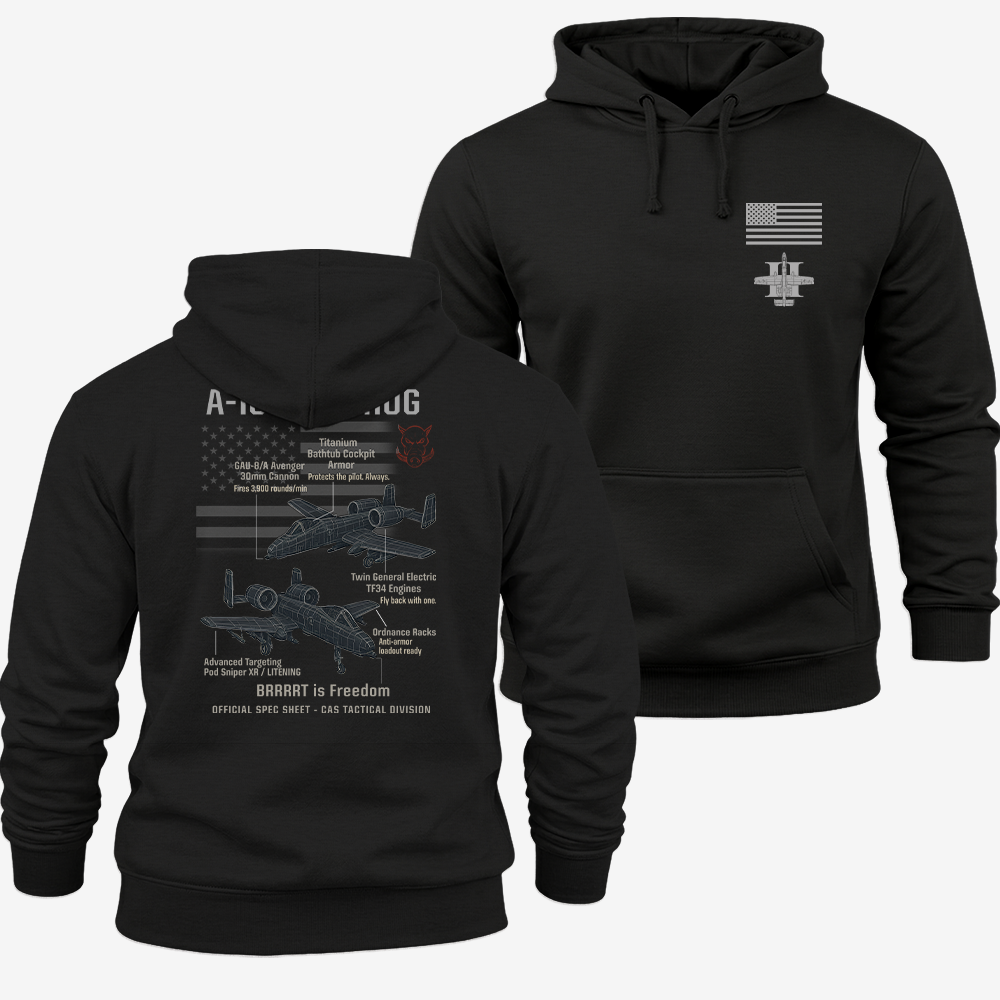 A-10 Thunderbolt II Schematic Hoodie