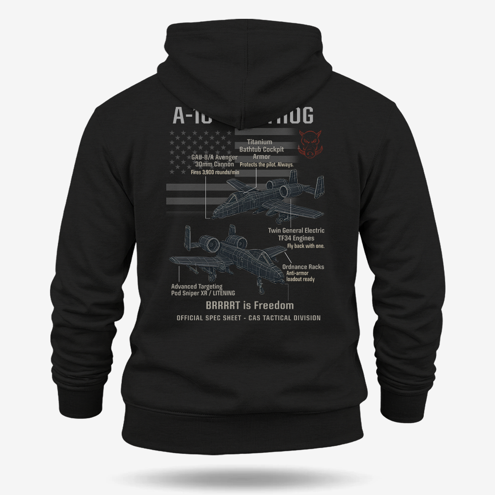 A-10 Thunderbolt II Schematic Hoodie