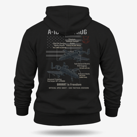A-10 Thunderbolt II Schematic Hoodie