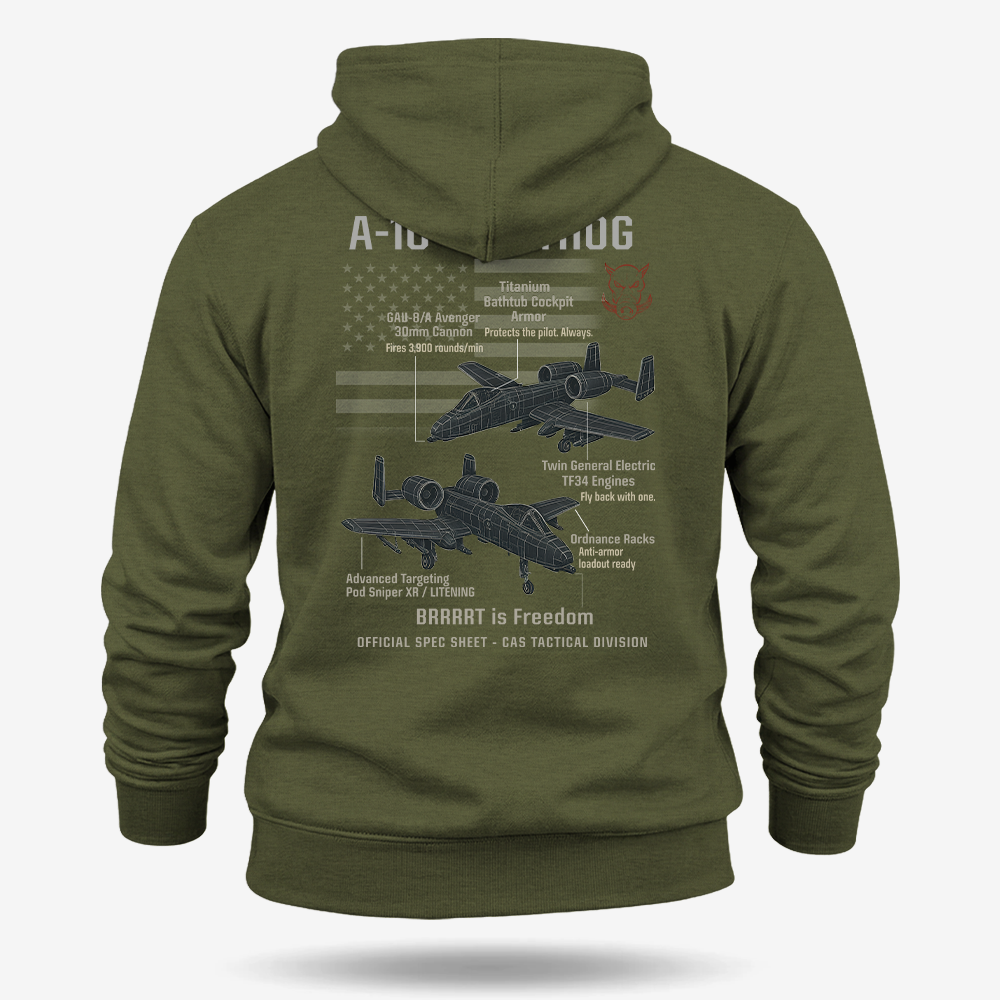 A-10 Thunderbolt II Schematic Hoodie