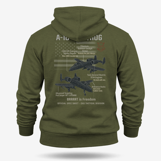 A-10 Thunderbolt II Schematic Hoodie