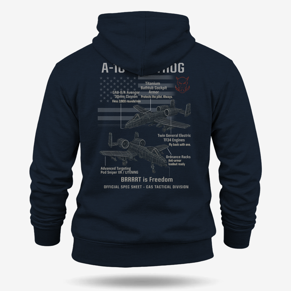 A-10 Thunderbolt II Schematic Hoodie