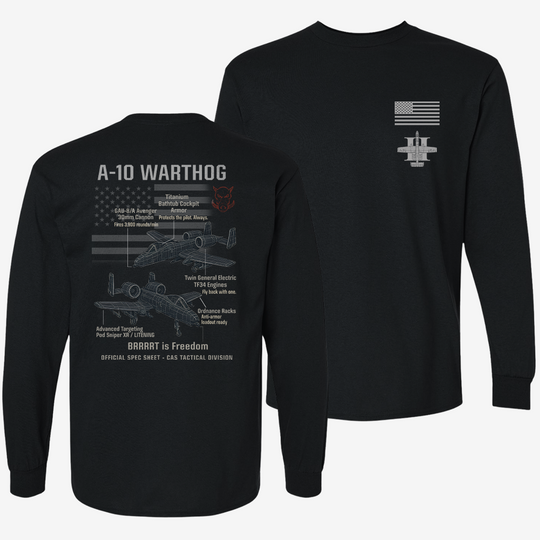 A-10 Thunderbolt II Schematic Long Sleeve