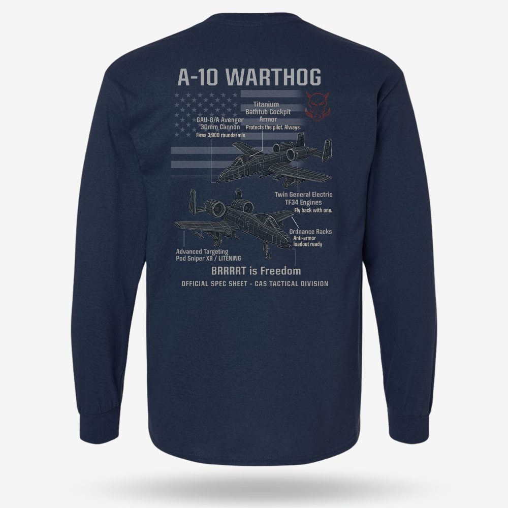A-10 Thunderbolt II Schematic Long Sleeve