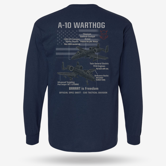 A-10 Thunderbolt II Schematic Long Sleeve