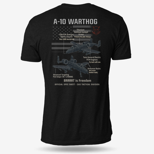 A-10 Thunderbolt II Schematic T Shirt