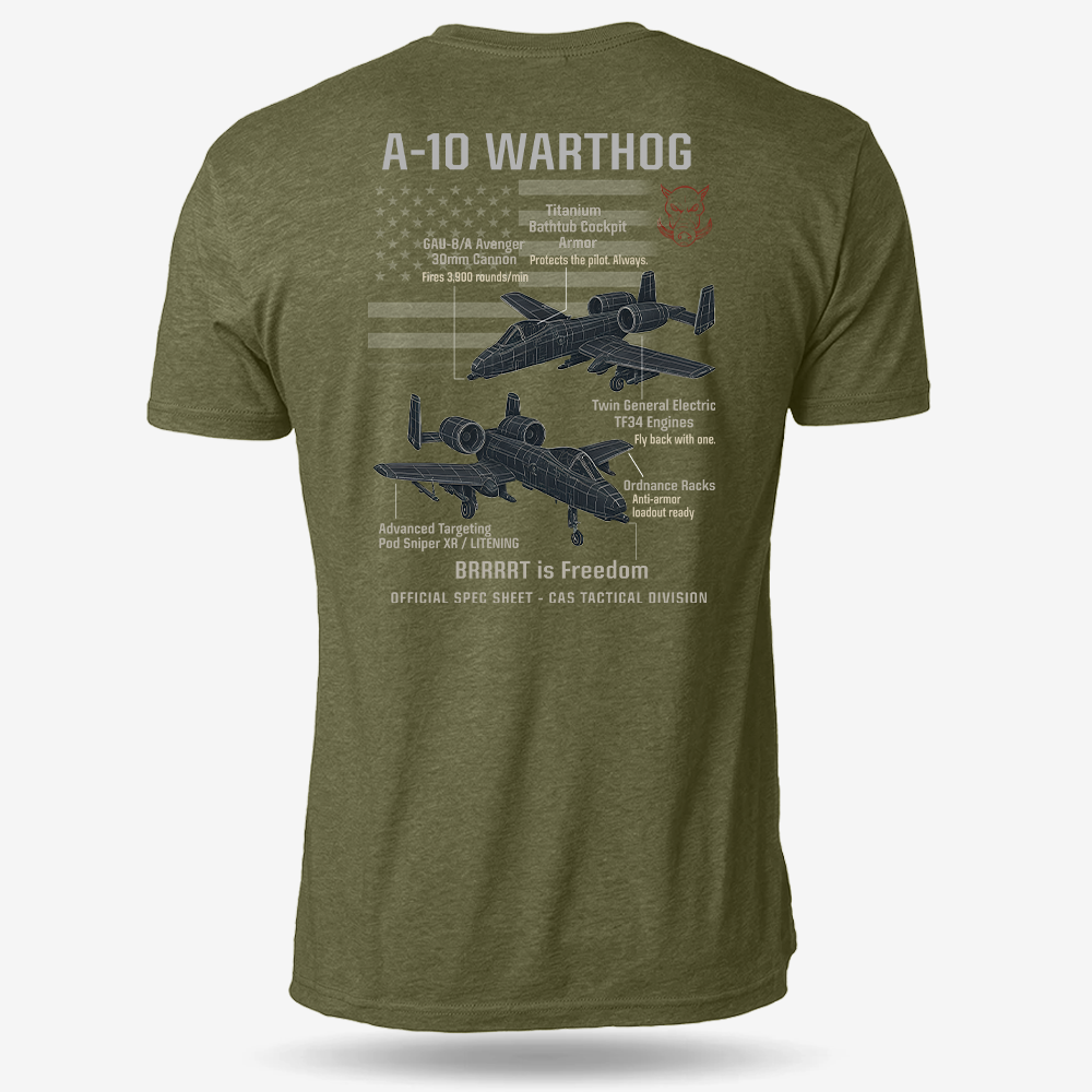 A-10 Thunderbolt II Schematic T Shirt