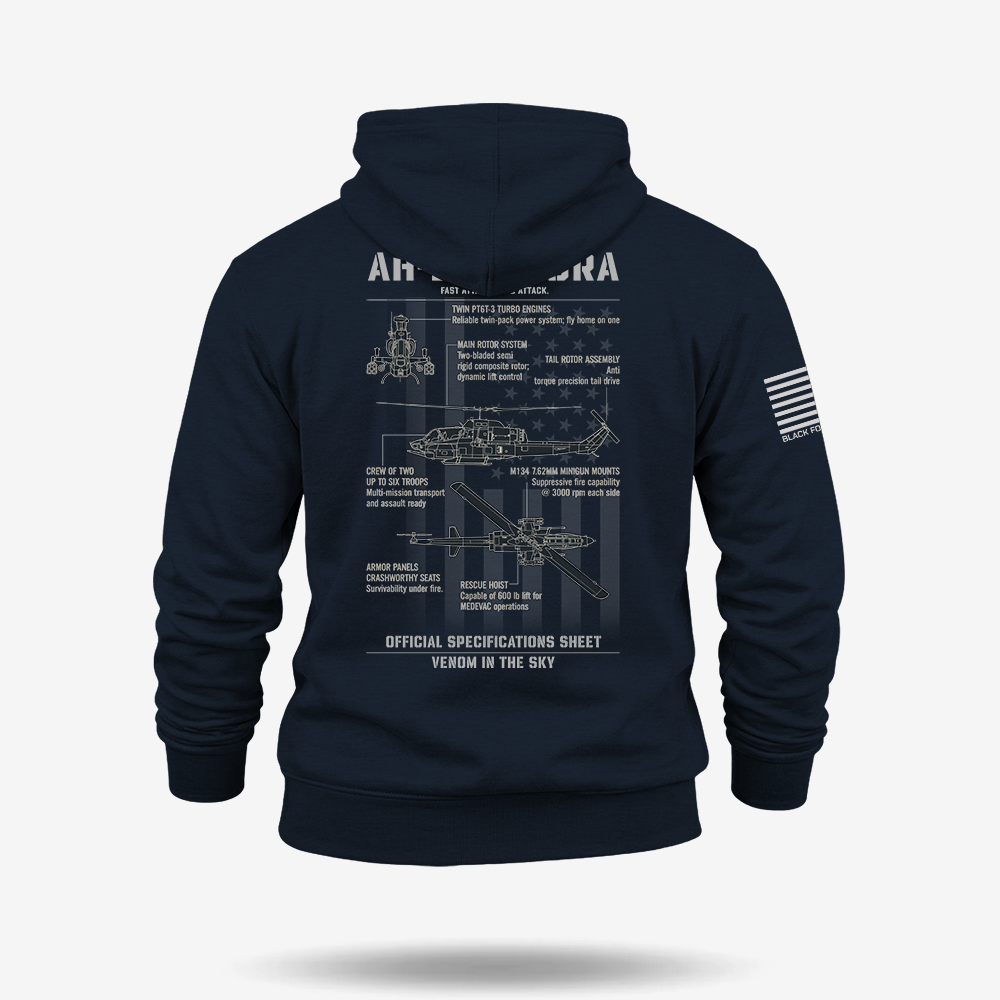 Bell AH-1 SuperCobra Schematic Hoodie