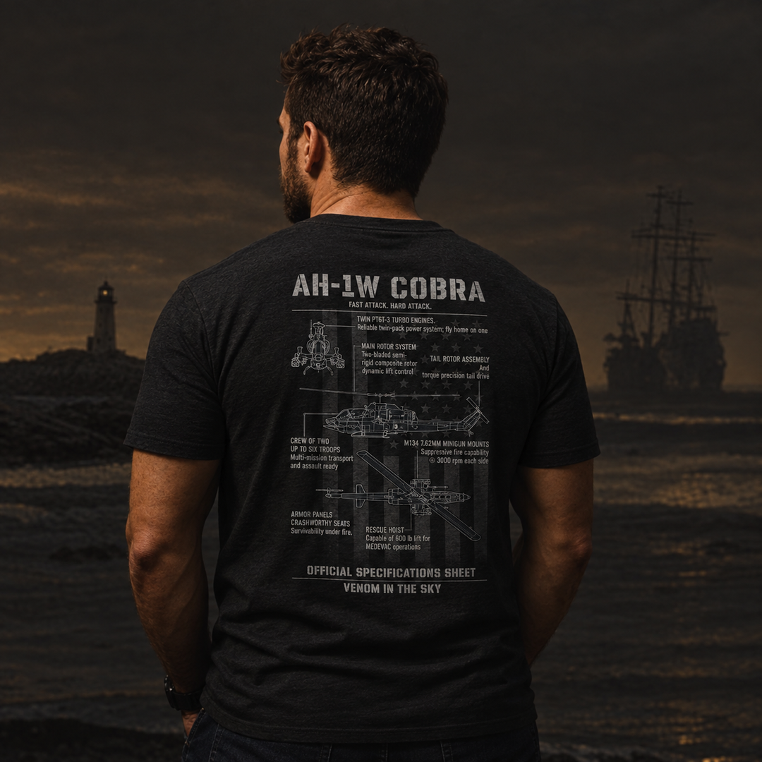 Bell AH-1 SuperCobra Schematic T Shirt