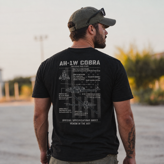 Bell AH-1 SuperCobra Schematic T Shirt