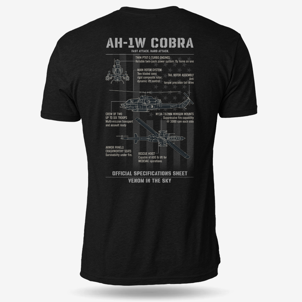 Bell AH-1 SuperCobra Schematic T Shirt