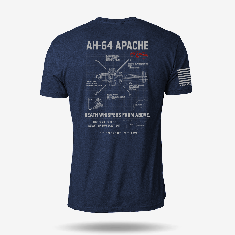 AH-64 Apache Schematic T Shirt