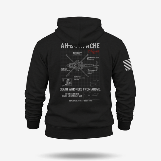 AH-64 Apache Schematic Hoodie
