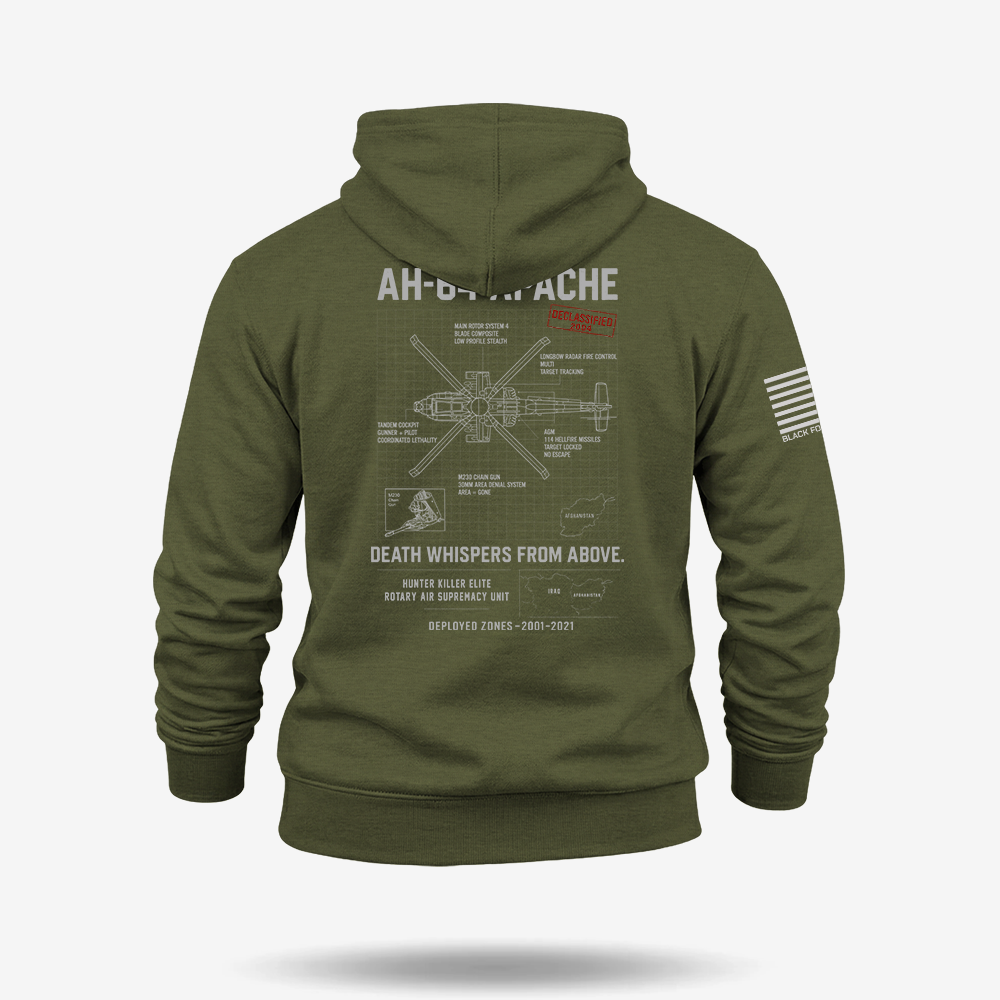 AH-64 Apache Schematic Hoodie