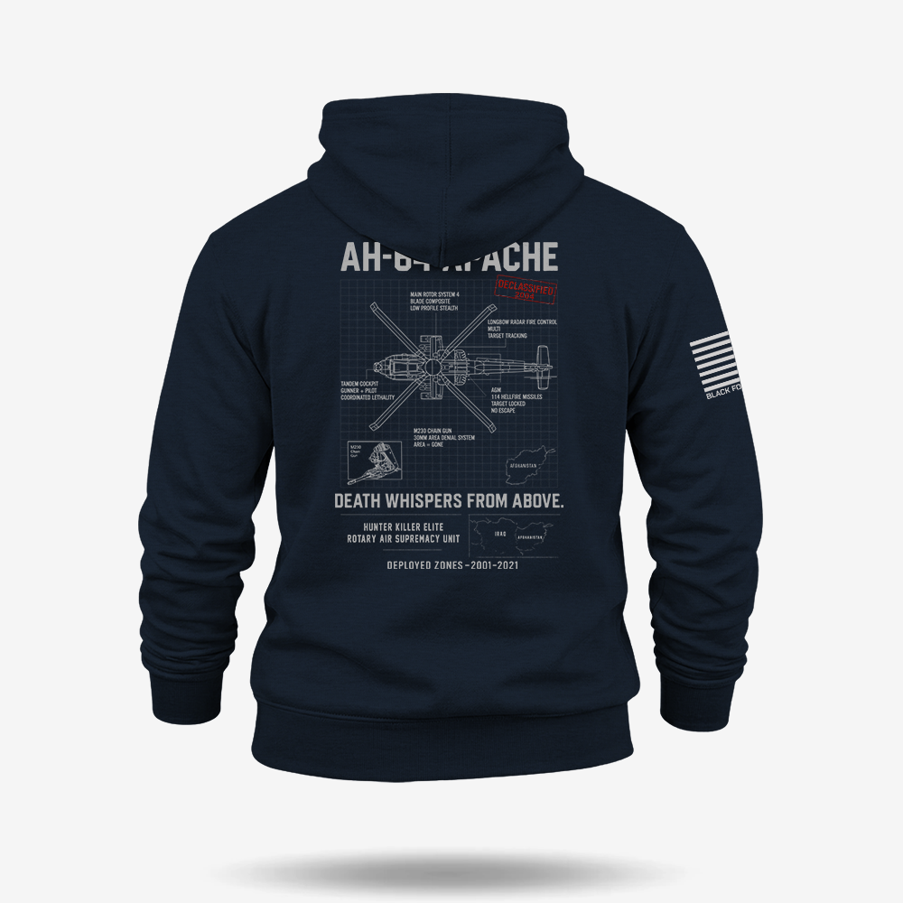 AH-64 Apache Schematic Hoodie