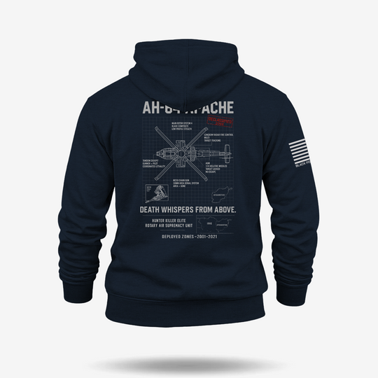 AH-64 Apache Schematic Hoodie