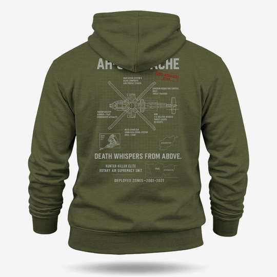 AH-64 Apache Schematic Hoodie