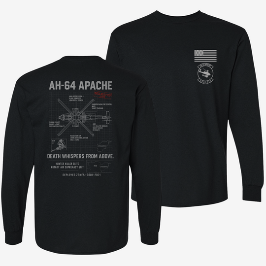 AH-64 Apache Schematic Long Sleeve