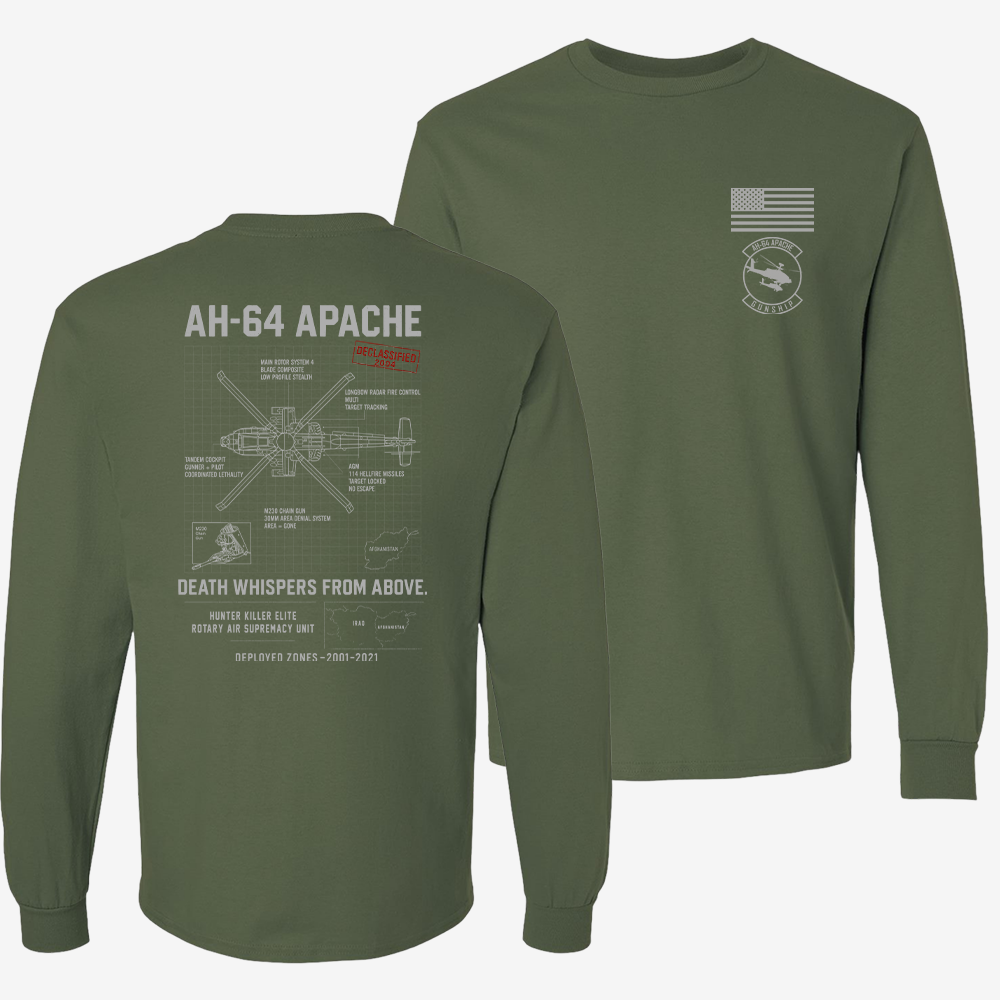 AH-64 Apache Schematic Long Sleeve