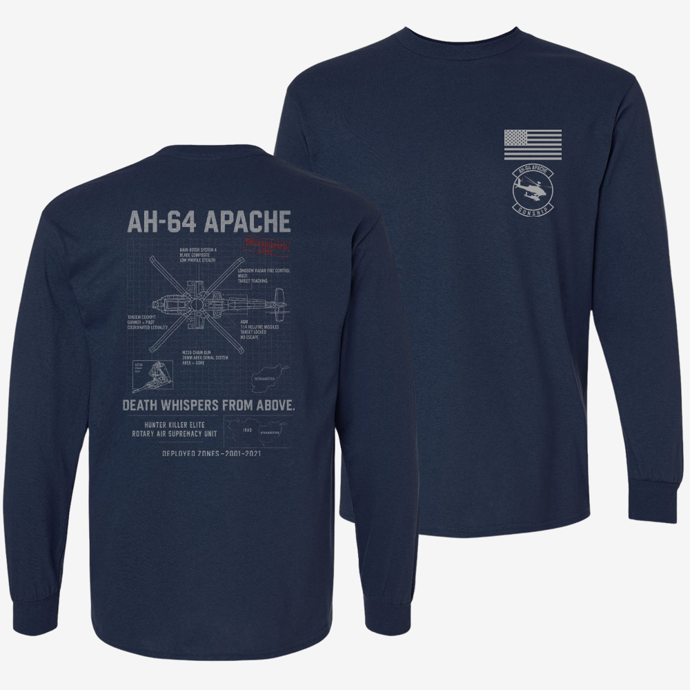AH-64 Apache Schematic Long Sleeve