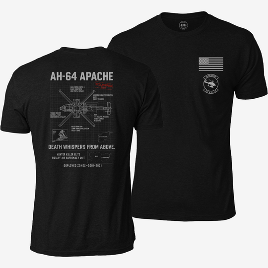 AH-64 Apache Schematic T Shirt
