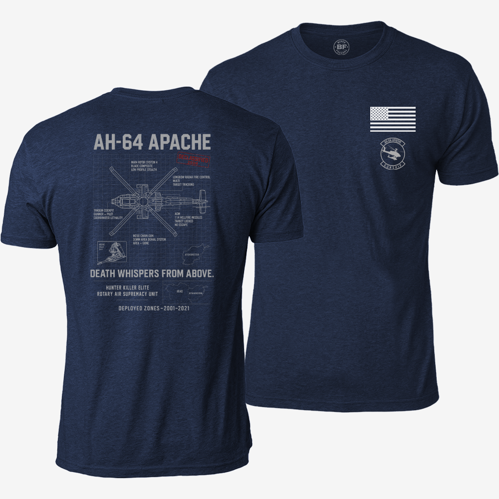 AH-64 Apache Schematic T Shirt