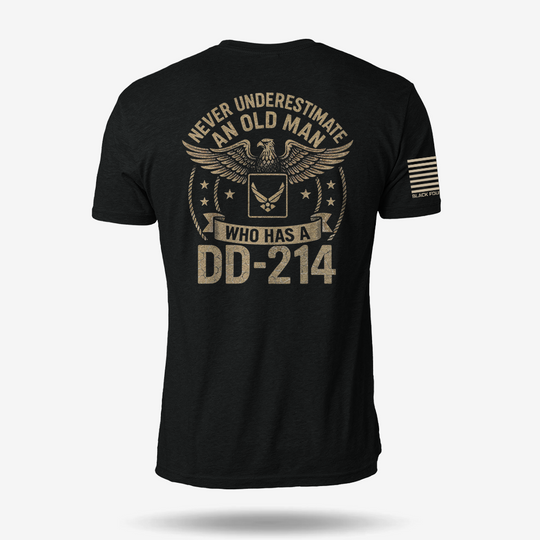 Never Underestimate An Old Man Us Air Force Veteran T Shirt