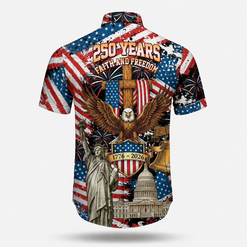 America 250 Faith and Freedom Button Down Shirt