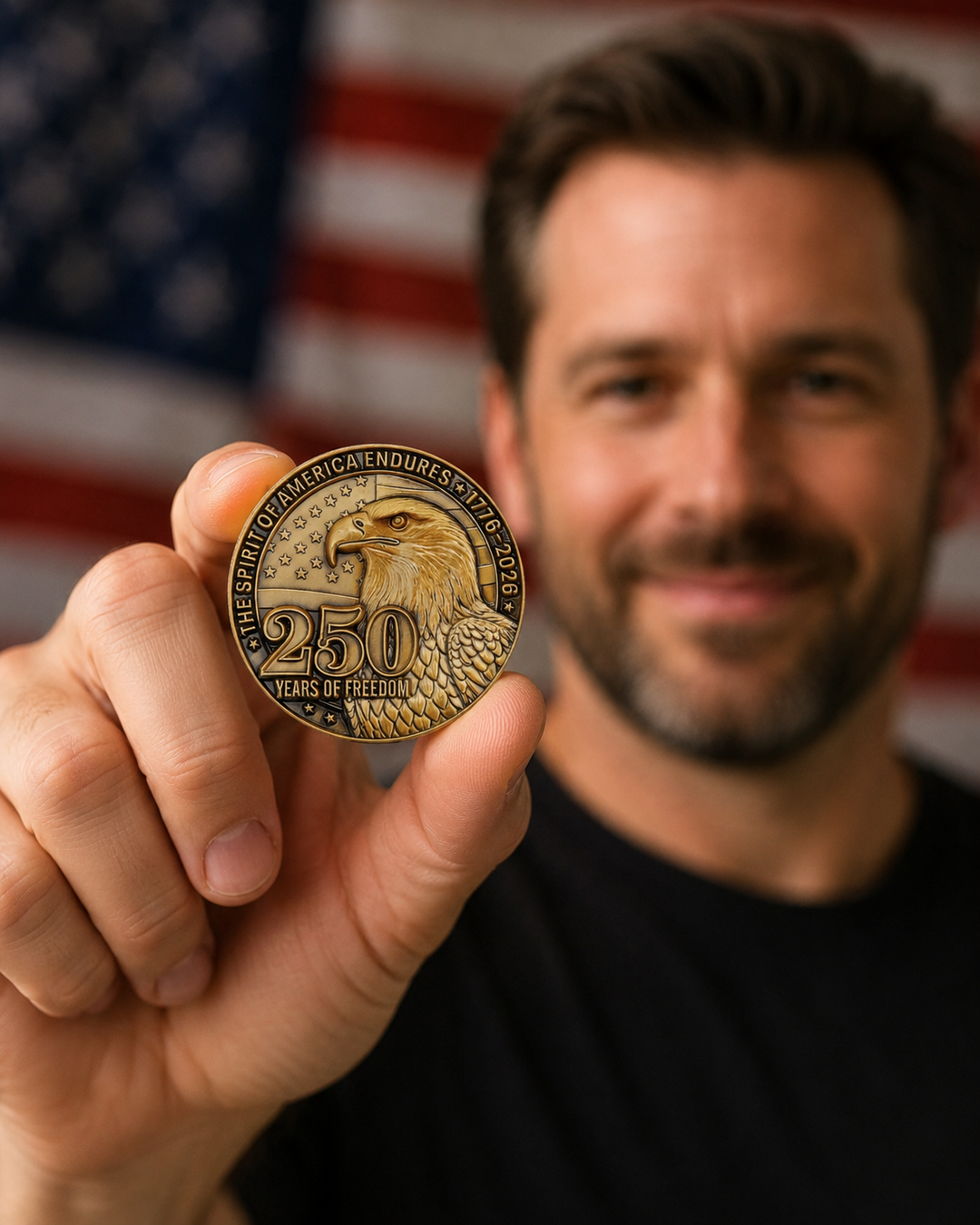 America Endures 250th Anniversary Commemorative Challenge Coin