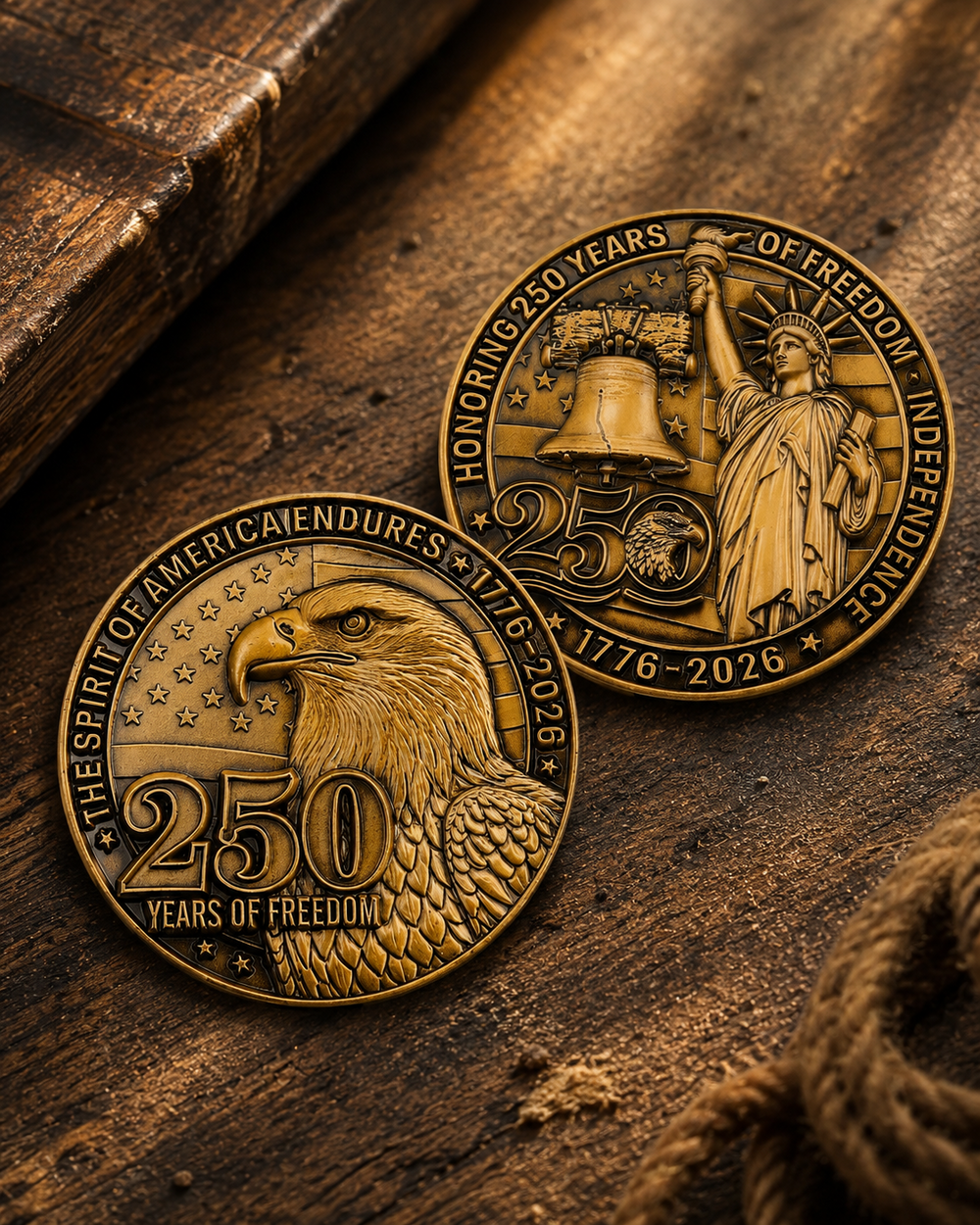 America Endures 250th Anniversary Commemorative Challenge Coin