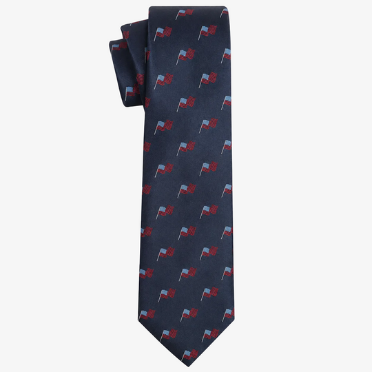 American Flag Navy Tie