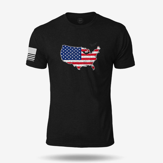 American Haunted Flag T Shirt