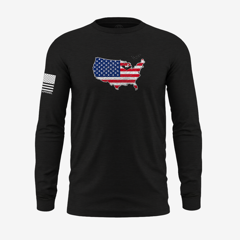 American Haunted Flag Long Sleeve