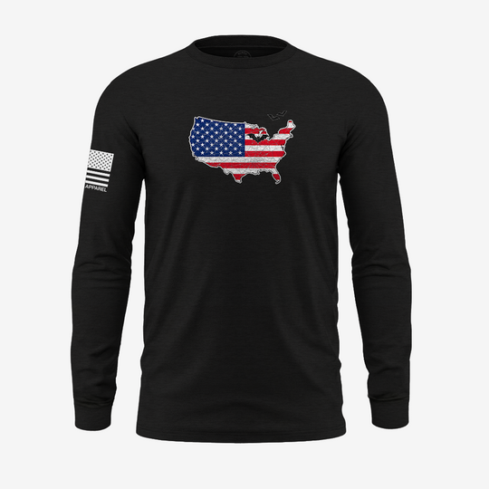 American Haunted Flag Long Sleeve