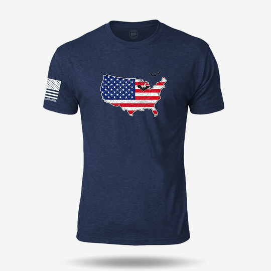 American Haunted Flag T Shirt