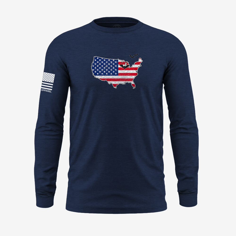 American Haunted Flag Long Sleeve
