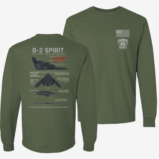 B-2 Spirit Schematic Long Sleeve