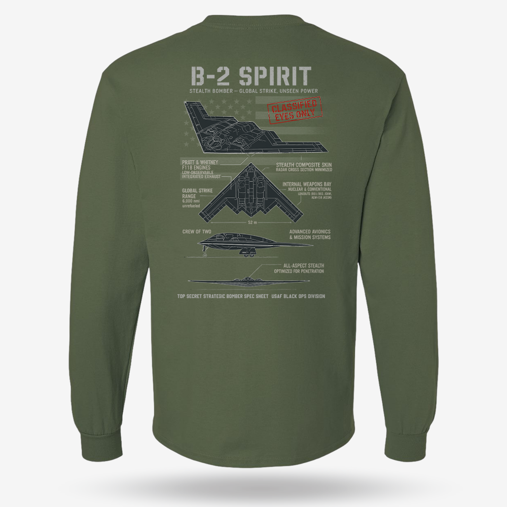 B-2 Spirit Schematic Long Sleeve