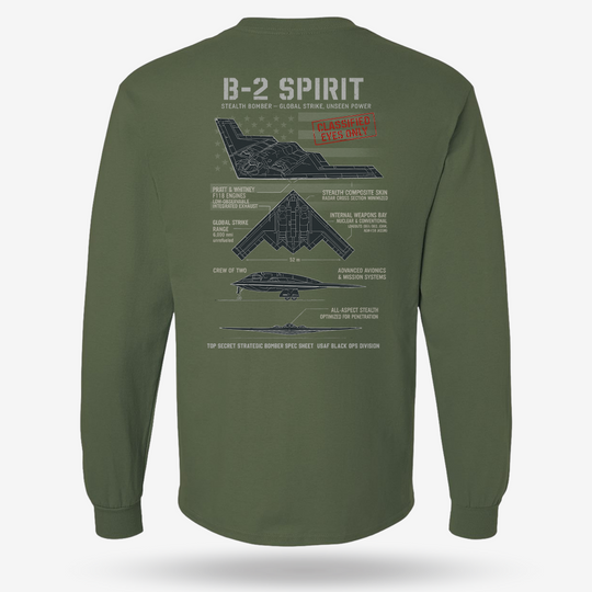 B-2 Spirit Schematic Long Sleeve